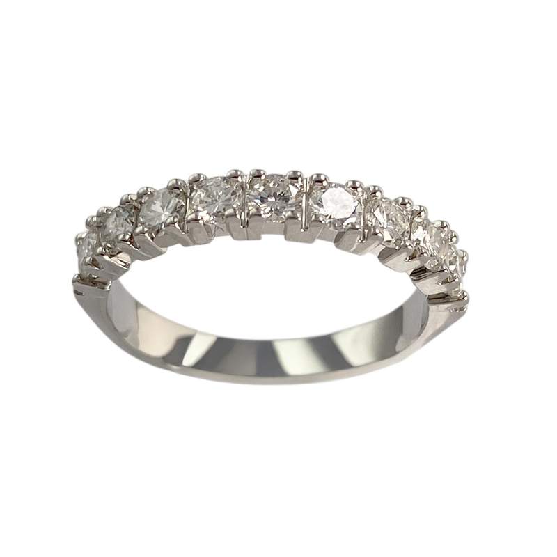 Bague d'occasion or 750 blanc diamants - vue 1