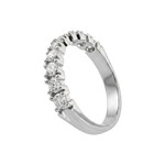 Bague d'occasion or 750 blanc diamants - vue 2