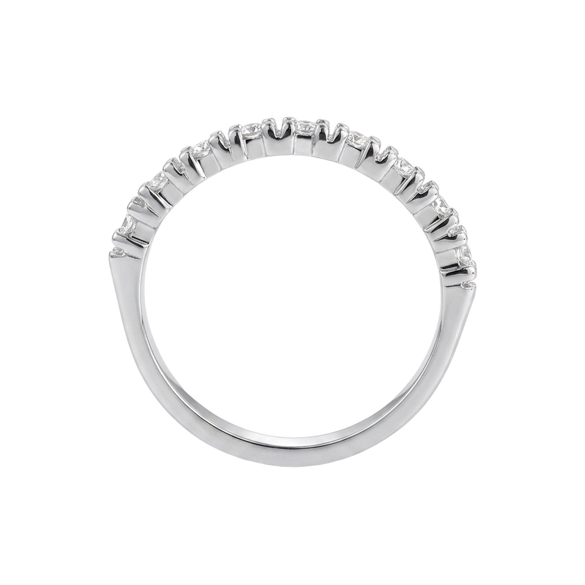 Bague d'occasion or 750 blanc diamants - vue 3