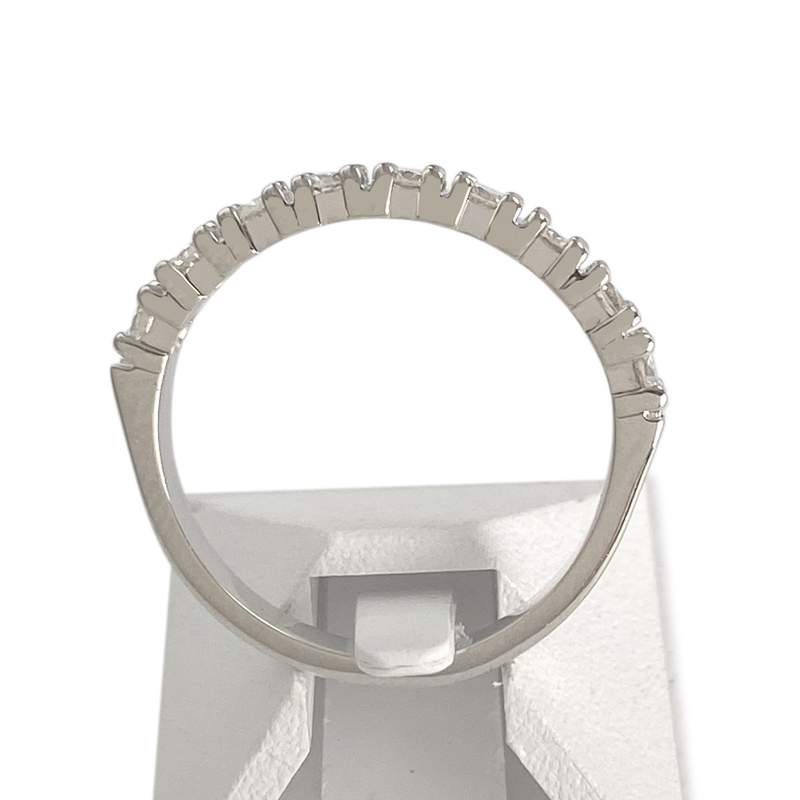 Bague d'occasion or 750 blanc diamants - vue 3