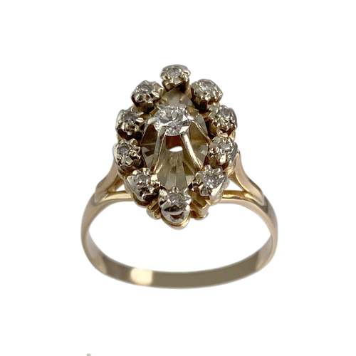 Bague d'occasion  2 ors 750  diamants