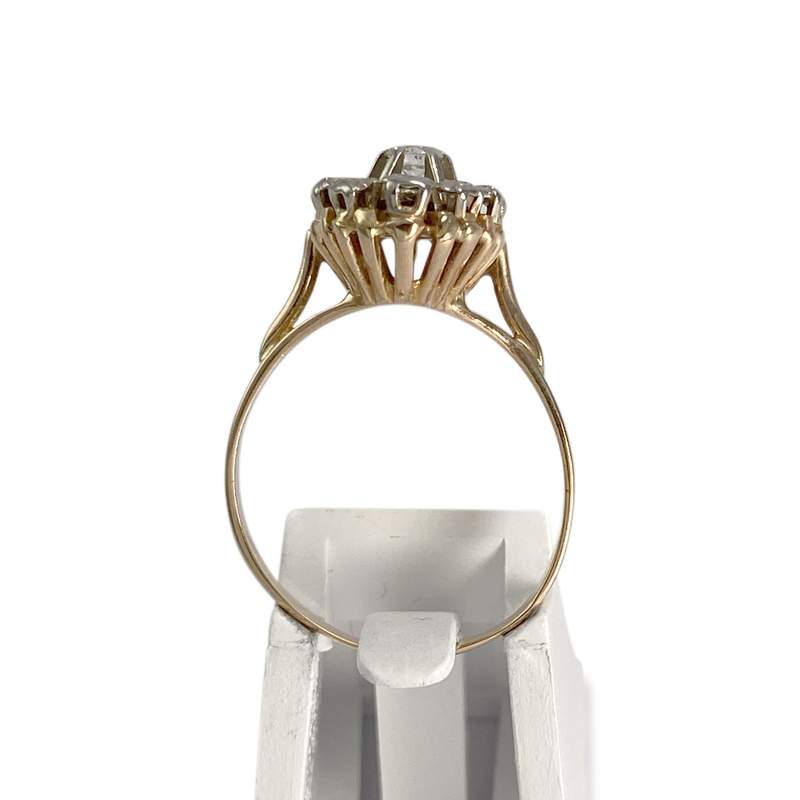 Bague d'occasion  2 ors 750  diamants - vue 3