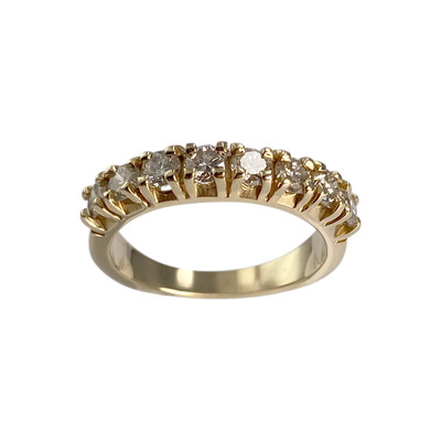 Bague d'occasion or 750 jaune diamants - vue 1