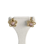 Boucles d'oreilles d'occasion or 750 jaune fleur - vue 1