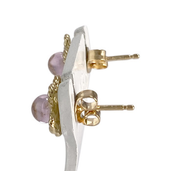 Boucles d'oreilles d'occasion or 750 jaune fleur
