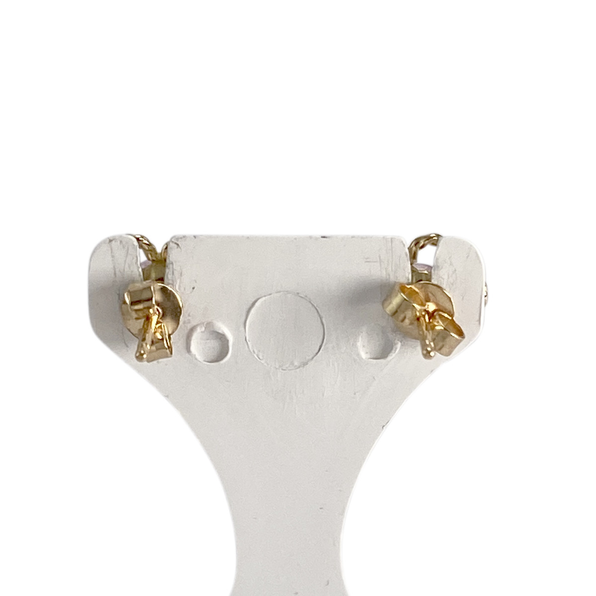 Boucles d'oreilles d'occasion or 750 jaune fleur - vue 3