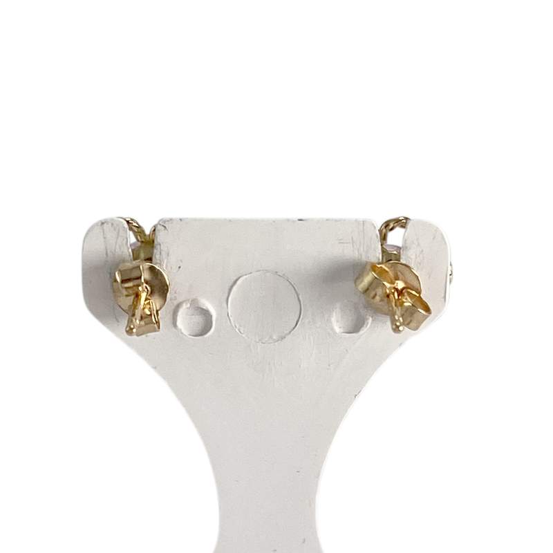 Boucles d'oreilles d'occasion or 750 jaune fleur - vue 3