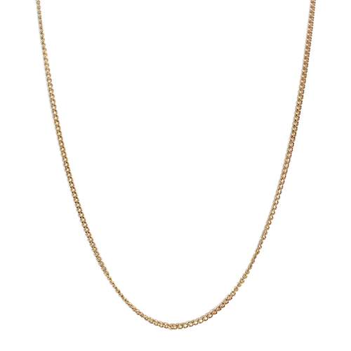 Chaîne d'occasion or 750 jaune maille gourmette 58.5 cm