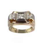 Bague d'occasion 2 ors 750 diamants - vue 1