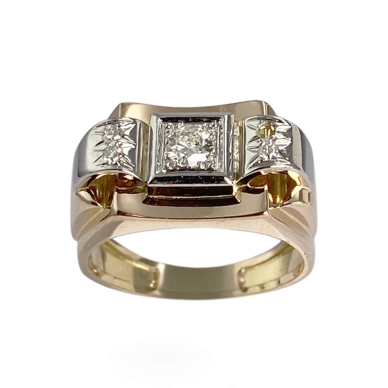 Bague d'occasion 2 ors 750 diamants - vue 1