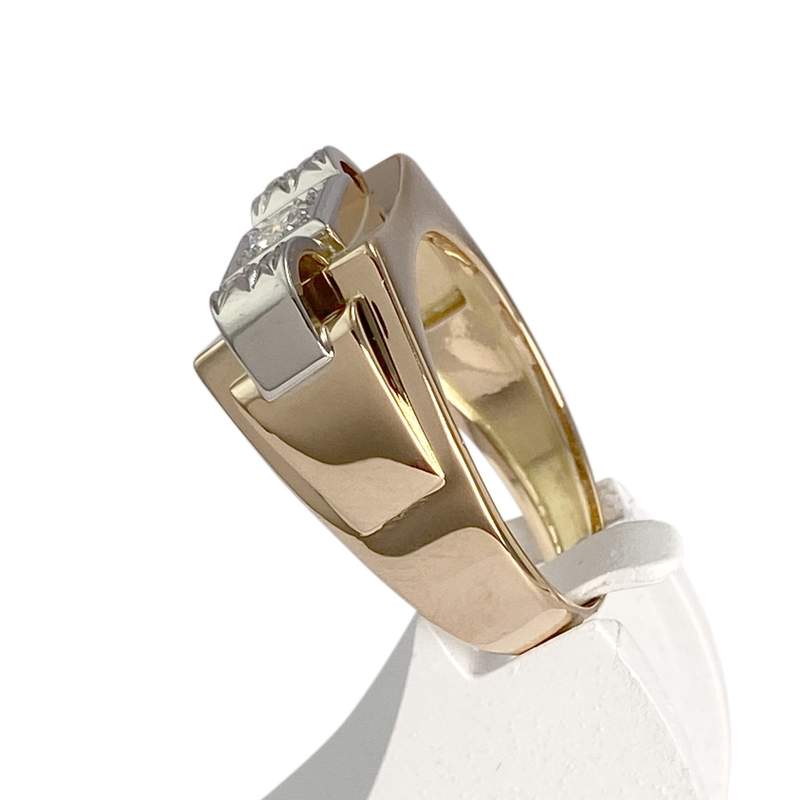 Bague d'occasion 2 ors 750 diamants - vue 2