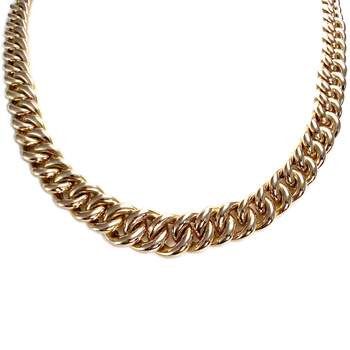 Collier d'occasion or jaune 750, maille américaine, 42.5 cm