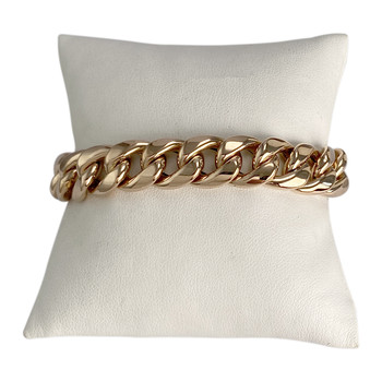 Bracelet d'occasion or 750 jaune maille gourmette