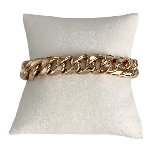 Bracelet d'occasion or 750 jaune maille gourmette