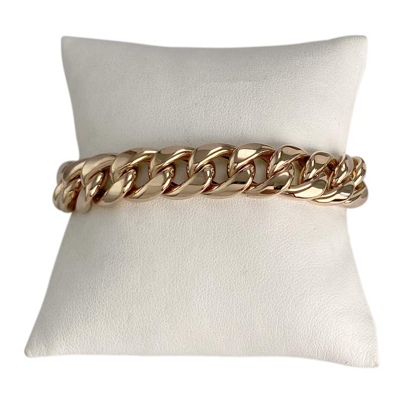 Bracelet d'occasion or 750 jaune maille gourmette - vue 1