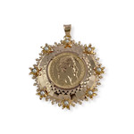 Pendentif d'occasion or 750 jaune porte pièce - vue 1