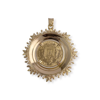 Pendentif d'occasion or 750 jaune porte pièce