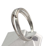 Bague d'occasion or 750 blanc diamants - vue 2