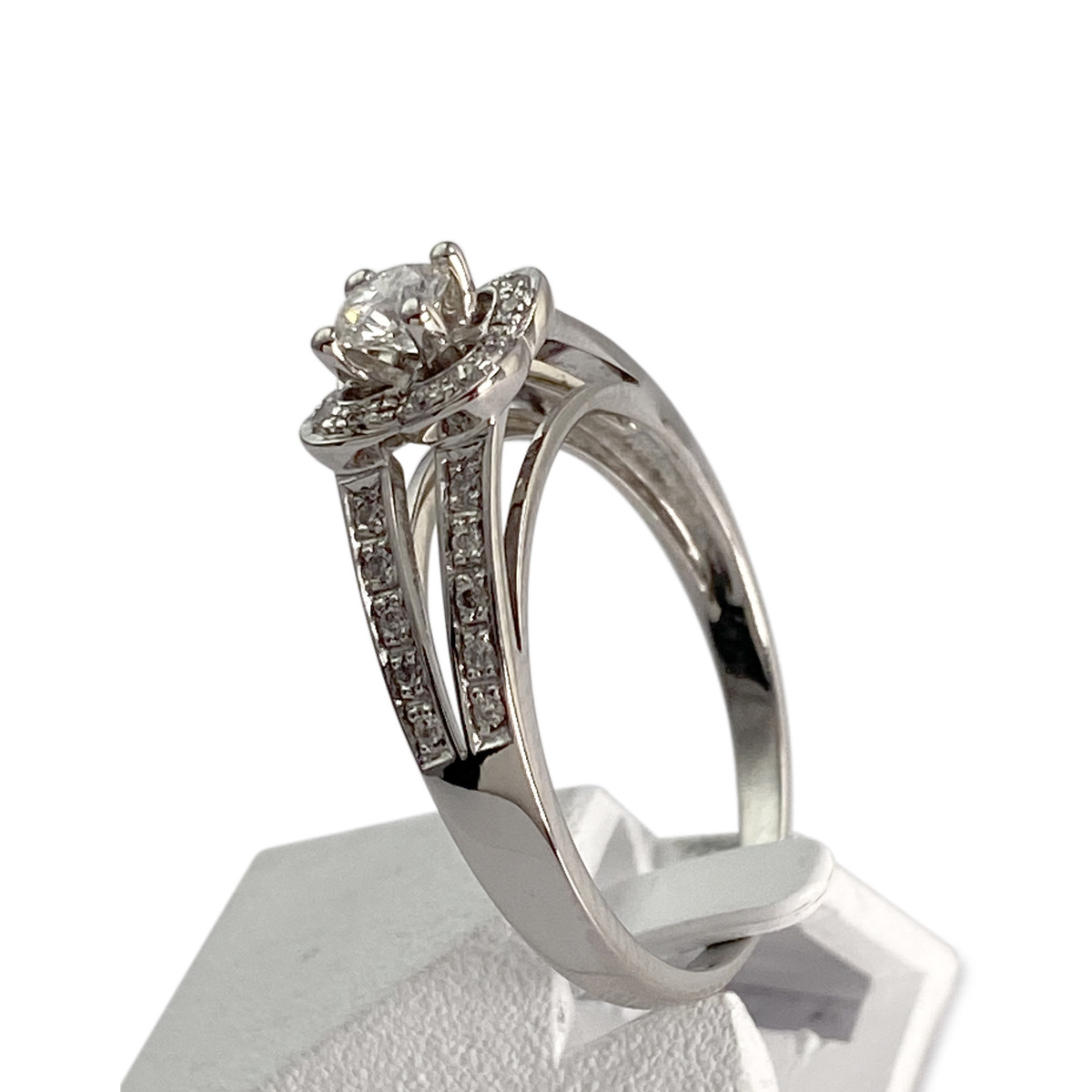 Bague MAUBOUSSIN d'occasion or 750 blanc diamants - vue 2