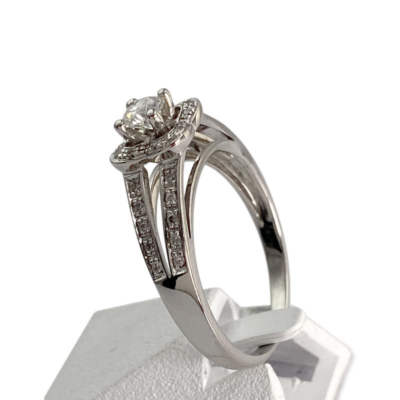 Bague MAUBOUSSIN d'occasion or 750 blanc diamants - vue 2