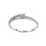 Bague d'occasion or 375 blanc diamants - vue 1