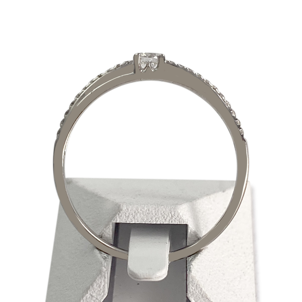 Bague d'occasion or 375 blanc diamants - vue 3