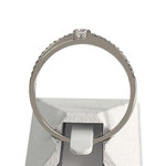 Bague d'occasion or 375 blanc diamants - vue 3