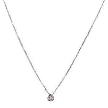 Collier d'occasion or 750 blanc maille forçat diamant
