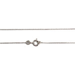 Collier d'occasion or 750 blanc maille forçat diamant - vue 3