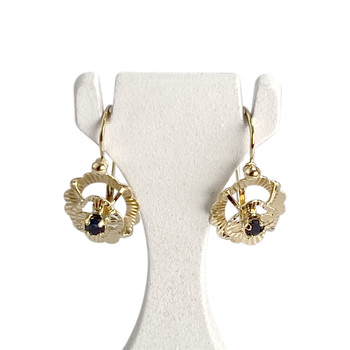 Boucles d'oreilles d'occasion or 750 jaune saphir