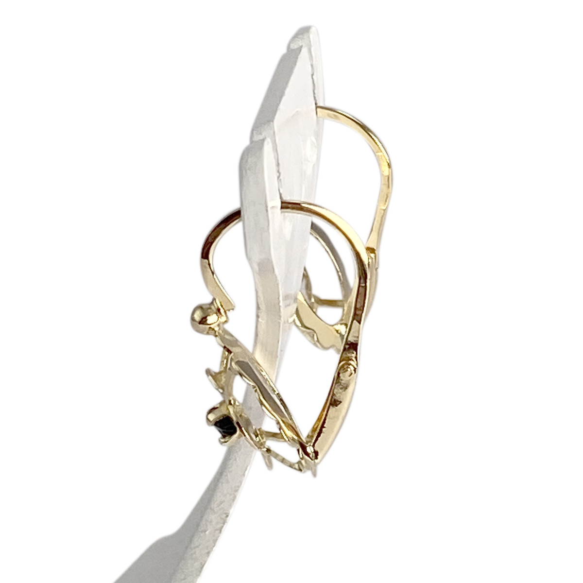 Boucles d'oreilles d'occasion or 750 jaune saphir - vue 2
