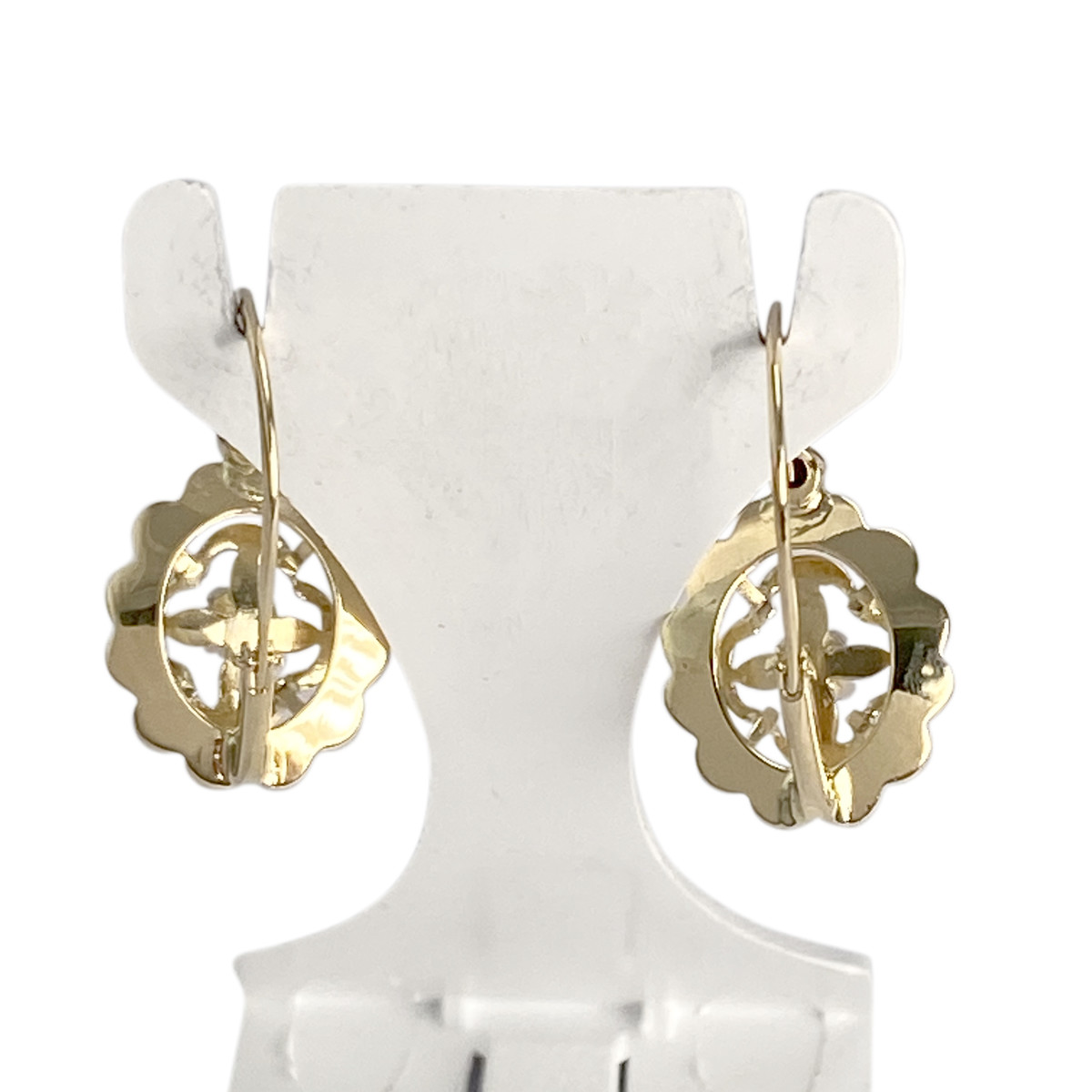 Boucles d'oreilles d'occasion or 750 jaune saphir - vue 3