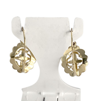 Boucles d'oreilles d'occasion or 750 jaune saphir
