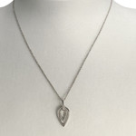 Collier d'occasion or 375 blanc maille fantaisie diamants - vue 2