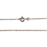 Collier d'occasion or 375 blanc maille fantaisie diamants - vue 3