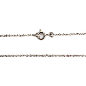 Collier d'occasion or 375 blanc maille fantaisie diamants