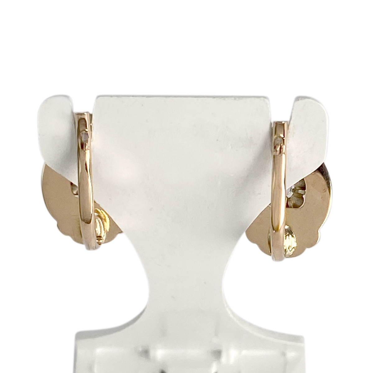 Boucles d'oreilles d'occasion or 750 jaune spinelles synthétiques - vue 3