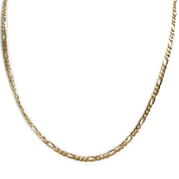Chaîne d'occasion or 750 jaune maille cheval et alternée 50 cm