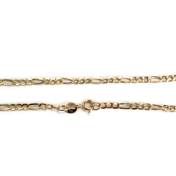 Chaîne d'occasion or 750 jaune maille cheval et alternée 50 cm