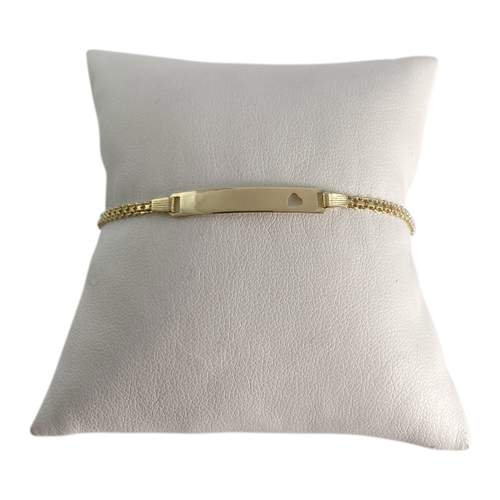 Gourmette d'occasion or 750 jaune coeur maille fantaisie