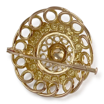 Second-hand brooch in 750 yellow gold