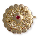 Broche d'occasion or 750 jaune zirconia - vue 1