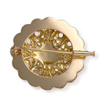Broche d'occasion or 750 jaune zirconia - vue 2