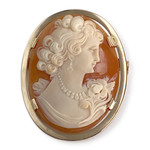 Broche d'occasion or 750 jaune camée - vue 1