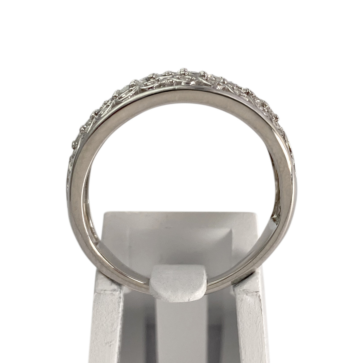 Bague d'occasion or 375 blanc diamants - vue 3