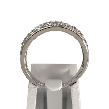 Second-hand gold ring 375 white diamonds