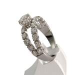 Bague d'occasion or 750 blanc diamants - vue 2