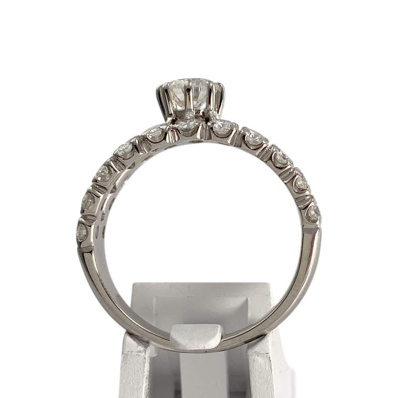 Bague d'occasion or 750 blanc diamants - vue 3