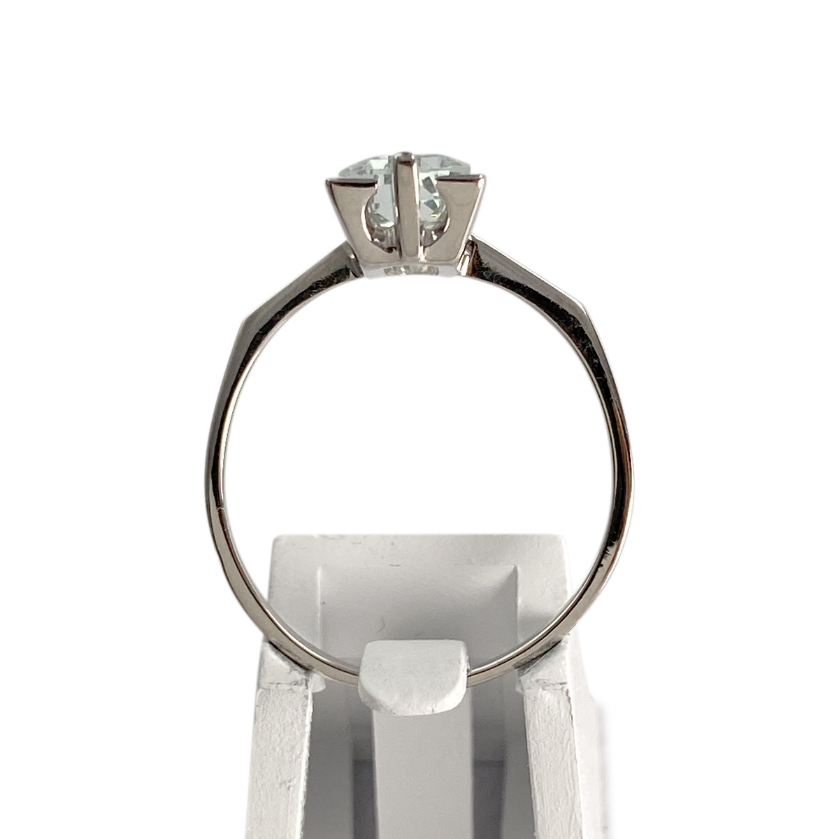 Bague d'occasion or 750 blanc aigue marine - vue 3