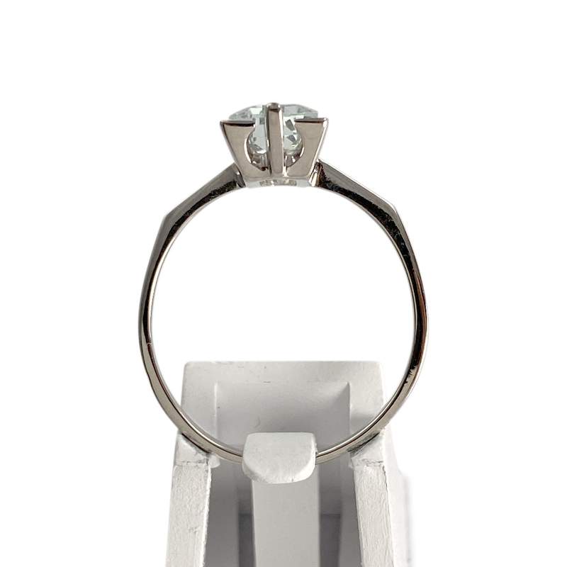Bague d'occasion or 750 blanc aigue marine - vue 3